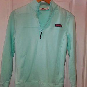 Vineyard Vines Women’s 1/4 Zip Light Green Popover Size XS